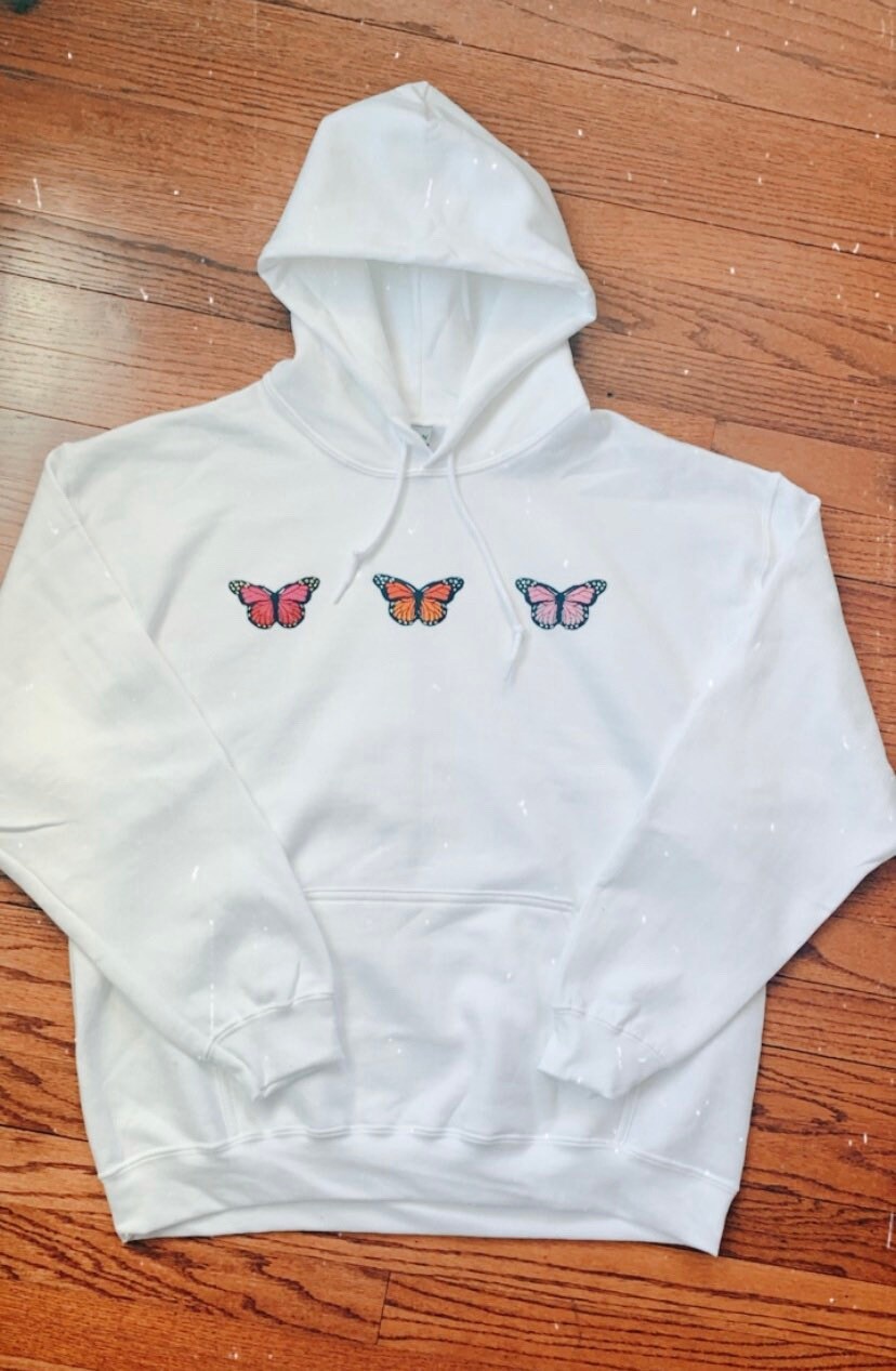 Triple butterfly crewneck / triple butterfly hoodie / triple | Etsy