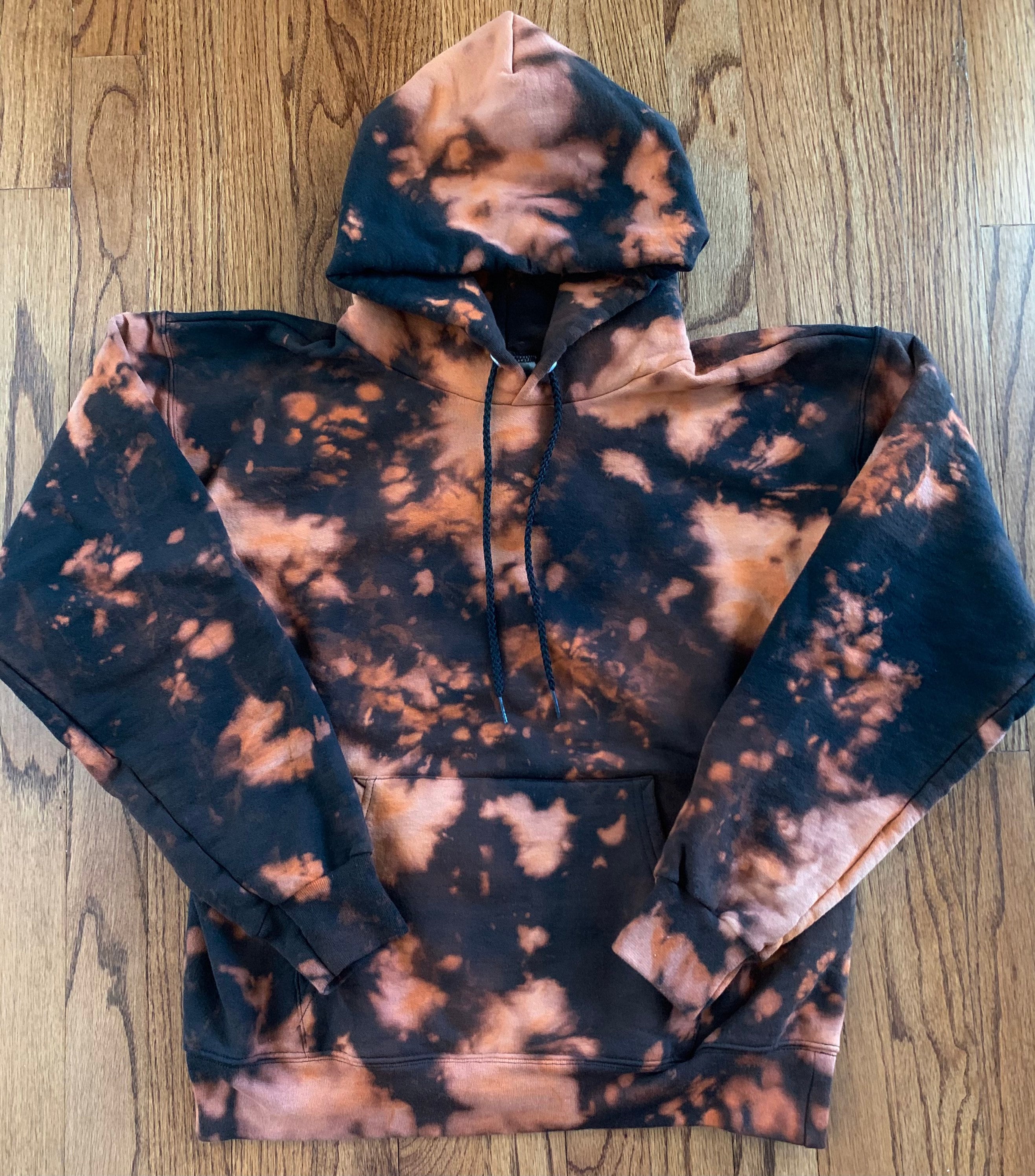 tie dye hoodie bleach