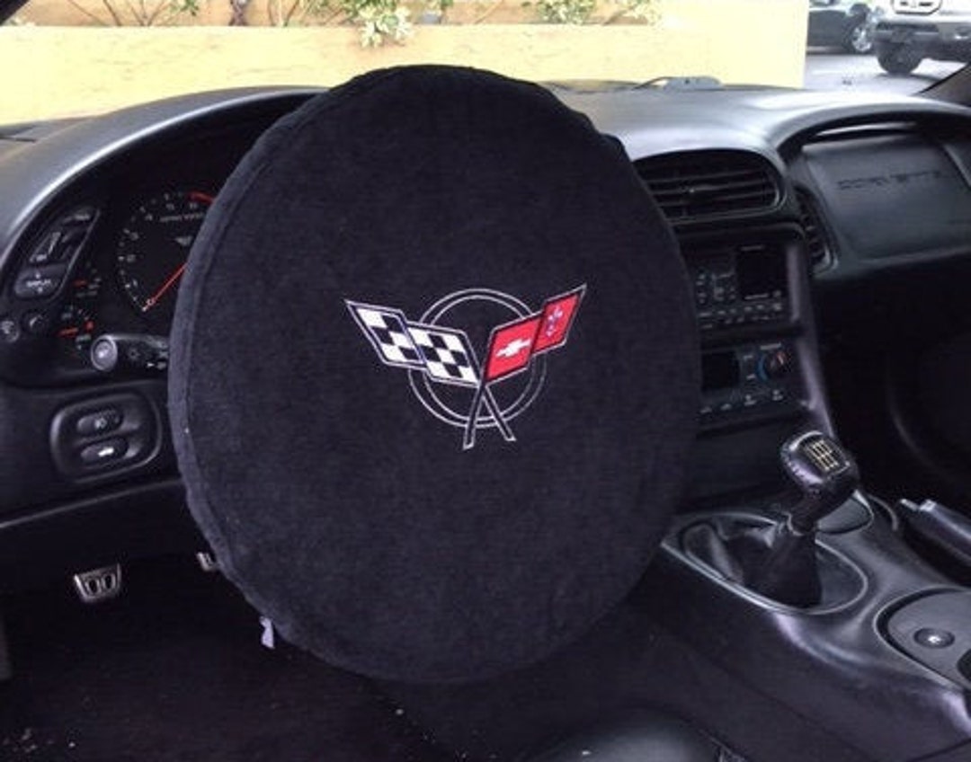 Steering Wheel Cover With Corvette C5 Logo One Size Fits All Etsy