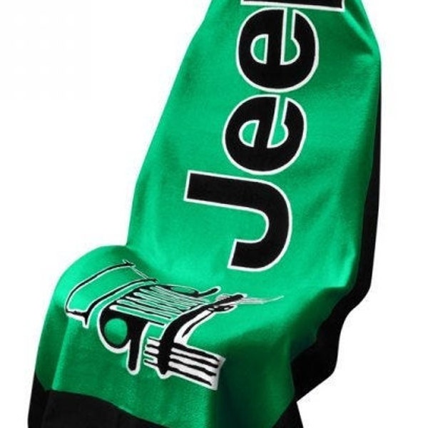 Seat Armour Towel2GO Seat Cover Protector With Lime Green Jeep Colors Perfect For The Car Beach And Home T2g100lgr