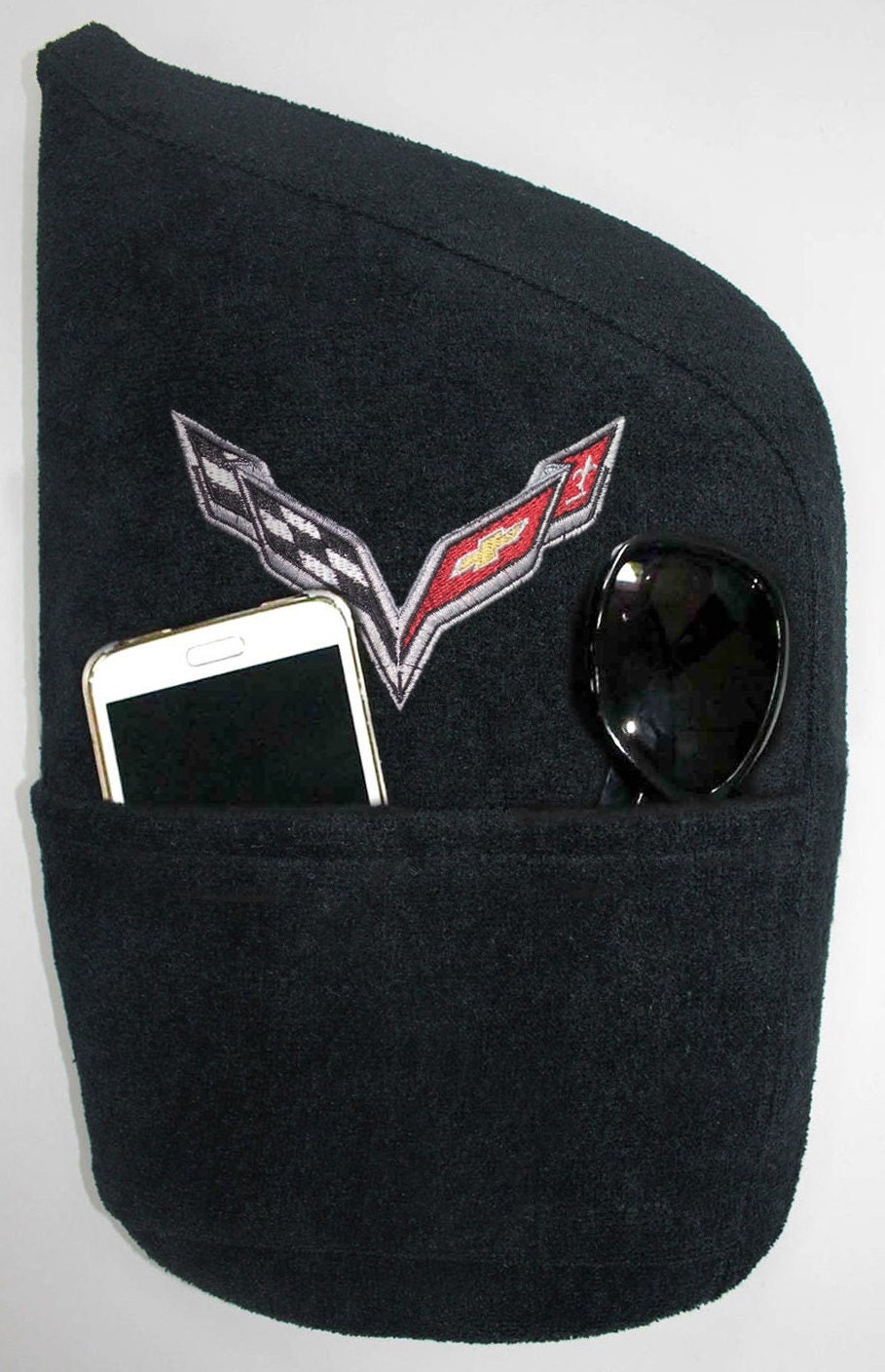 Console Cover with C7 Corvette Logo - Fits C7 Corvette 2014-2019 - Black