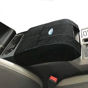 Capa de console com logotipo da Ford - Compatível com Ford F-150 2021-2025 - SOMENTE assento tipo concha