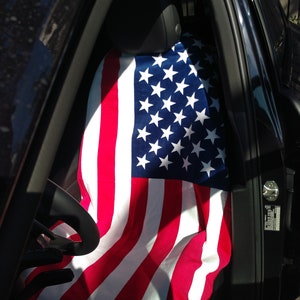 1 - Seat Armour Seat Protector Cover/Towel with American Flag Design