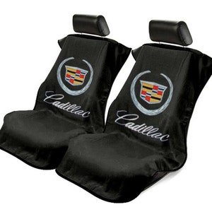 2 - Seat Armour Seat Protector Cover/Towel with Old Cadillac Crest Logo