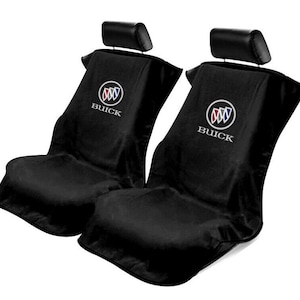 2 - Seat Armour Seat Protector Cover/Towel with Buick Logo - Black