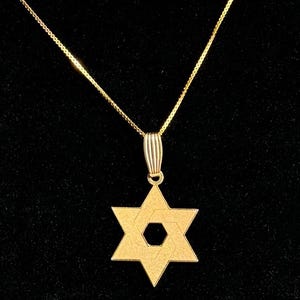 Vintage Estate Enamel and 14k Star of David Pendant for Necklace