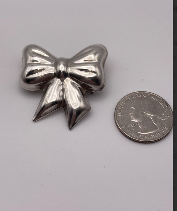 Vintage Puffy Bow Pendant Pin Brooch Combo from T… - image 3