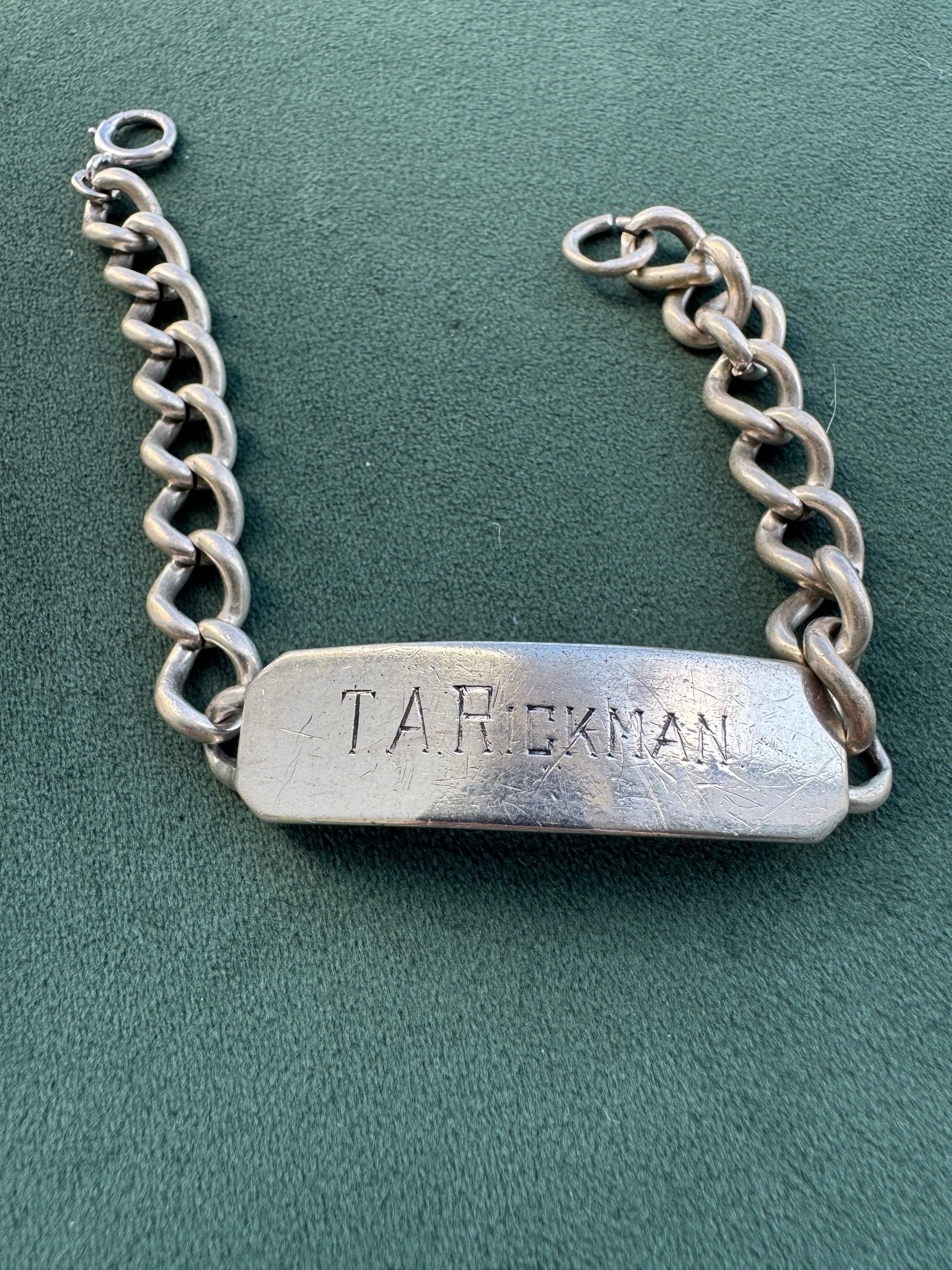 Sterling Silver Id Bracelet Vintage - Etsy
