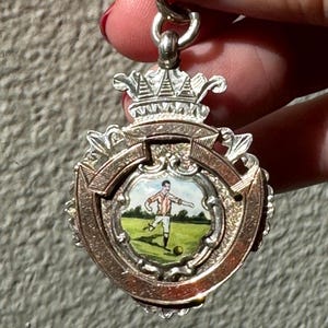 Vintage 1941-42 Sterling Silver British Football Club Award Pendant