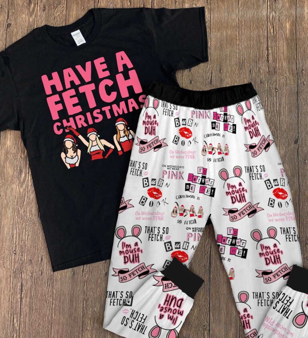 Christmas Mean Girls Pajamas Set Cute Christmas Mean Girls Etsy