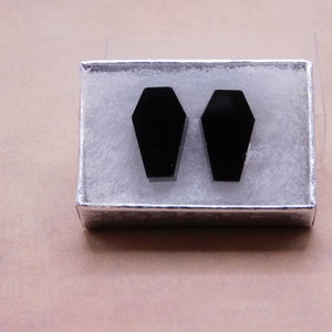 Chunky Coffin Stud Earrings - Multiple Colors Available