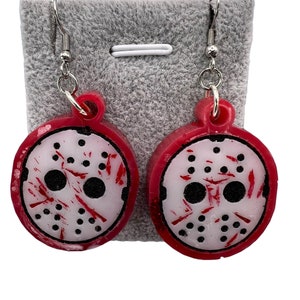 Jason Mask Dangle Earrings