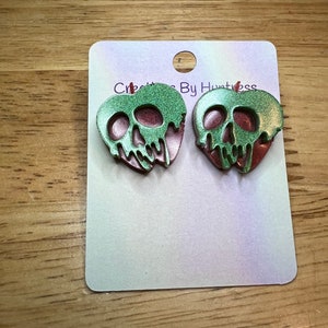 Poison Apple Shaped Stud Earrings - Multiple colors available