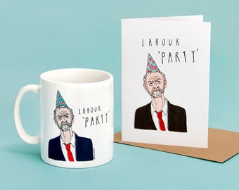 Jeremy Corbyn Labour 'Party' Mug & Card Set