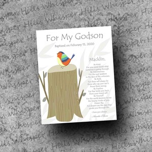 GODSON gift , Godson prayer, Godson Baptism , Godson Print, Godson Communion, baptism prayer