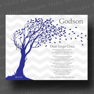 GODSON gift - Godson personalized Gift - Gift for Baptism - Christening - Dedication - Godchild - Custom Gift for Godson - Communion Gift