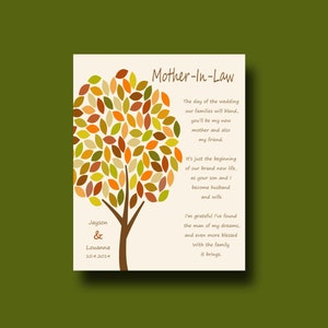 MOTHER IN LAW Gift, Thank You Print, Mother of Bride Gift, Wedding ...