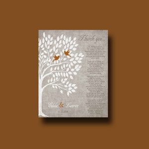 Parents wedding Gift, Personalized Parent&#39;s Poem, Thank You Parent&#39;s Gift, Wedding Day Gifts for Our Parents, Thank You Poem for Mom and Dad