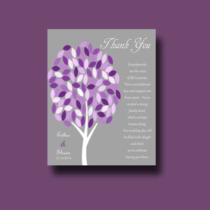 Wedding gift for GRANDPARENTS from Bride & Groom, Tree Gift, Thank you Wedding Gift, Family Gift, Grandparent Gift, Thank You Print,