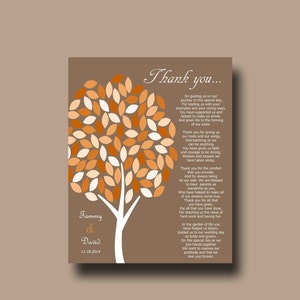 Parents wedding Gift, Personalized Parent&#39;s Poem, Thank You Parent&#39;s Gift, Wedding Day Gifts for Our Parents, Thank You Poem for Mom and Dad