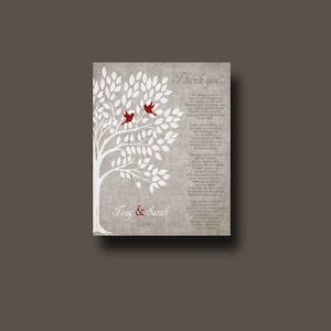 Parents wedding Gift, Personalized Parent&#39;s Poem, Thank You Parent&#39;s Gift, Wedding Day Gifts for Our Parents, Thank You Poem for Mom and Dad