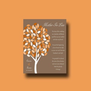 MOTHER IN LAW Gift, Thank You Print, Mother of Bride Gift, Wedding Thank you, Parents of Groom Gift, Future Parents Gift, Gift from Groom