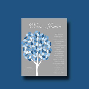GODDAUGHTER gift - Gift for Goddaughter - Personalized gift for Goddaughter - Gift from Godmother, Gift From Godparents, Keepsake - TREE