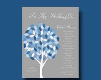 Presente GODDAUGHTER - Presente para afilhada - Presente personalizado para afilhada - Presente da madrinha, presente dos padrinhos, lembrança - ÁRVORE