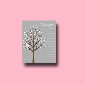 GODDAUGHTER gift - Gift for Goddaughter - Personalized gift for Goddaughter - Gift from Godmother, Gift From Godparents, Keepsake - TREE