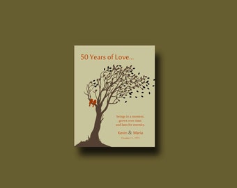 50th ANNIVERSARY Gift Print - Personalized Gift for Couple's 50th Anniversary - Golden Anniversary Gift- Parents Anniversary Gift