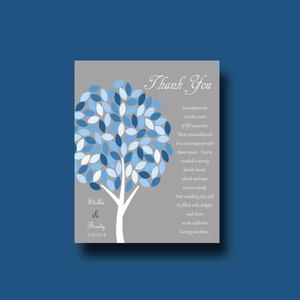Wedding gift for GRANDPARENTS from Bride & Groom, Tree Gift, Thank you Wedding Gift, Family Gift, Grandparent Gift, Thank You Print,