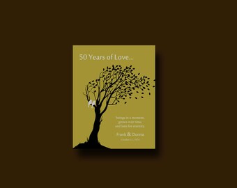 50th ANNIVERSARY Gift Print - Personalized Gift for Couple's 50th Anniversary - Golden Anniversary Gift- Parents Anniversary Gift