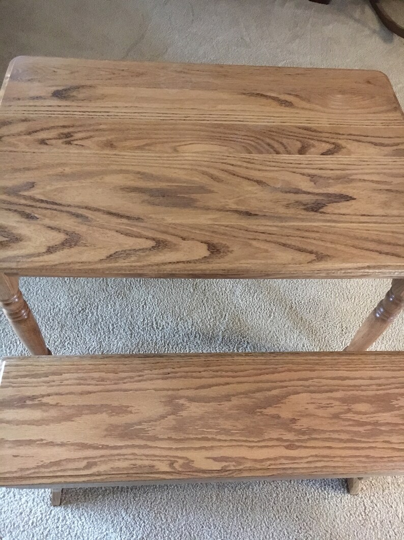Beautiful Kids Wooden Table And Bench Set