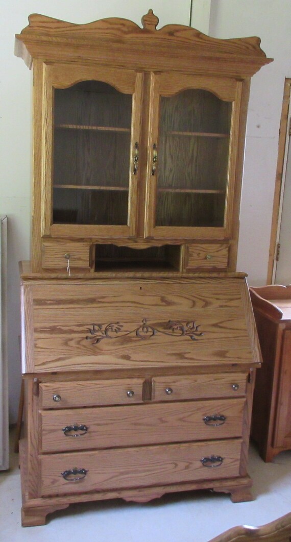 Beautiful Amish Made Secretary Desk Etsy