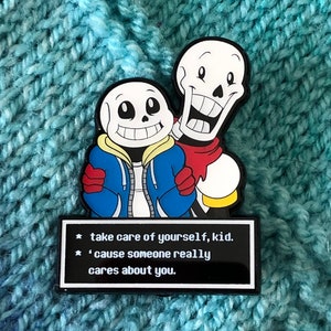 Sans and Papyrus Soft Enamel Pin