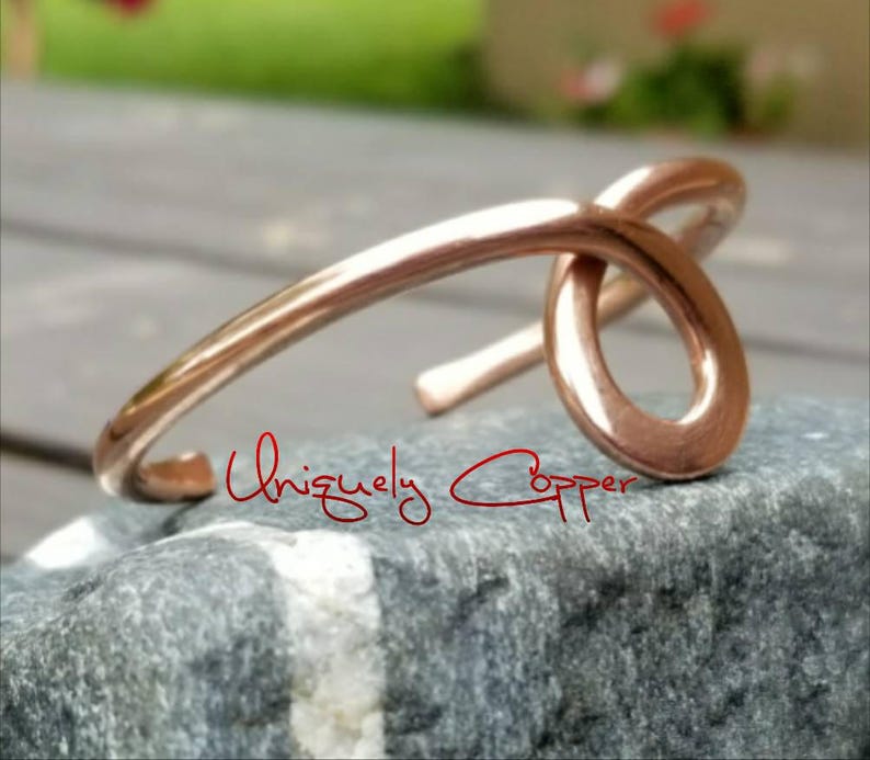 Copper Cuff Bracelet Copper Jewelry 7th Anniversary Gift Copper Bracelets Copper Cuff Wife Gift Tear Drop Bracelet Copper Anniversary