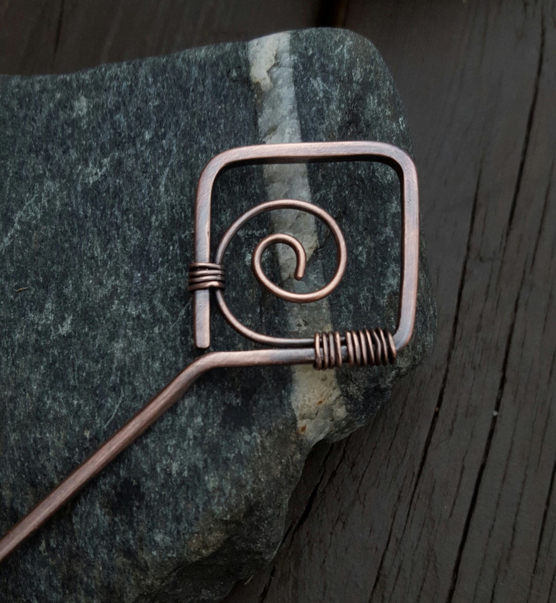 Copper Hair Pin Copper Hair Stick Hair Accessories Copper Etsy