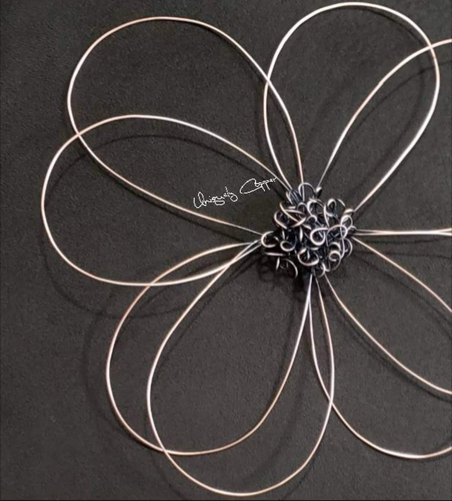Copper Wire Flower Copper Flower Wire Flower Copper Etsy