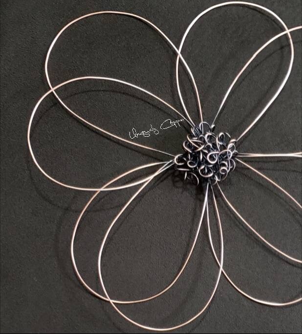 Copper Wire Flower Copper Flower Wire Flower Copper Etsy