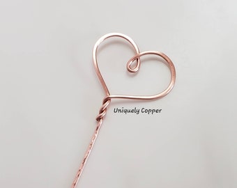 Handmade Copper Heart Bookmark: Book Lover Gift