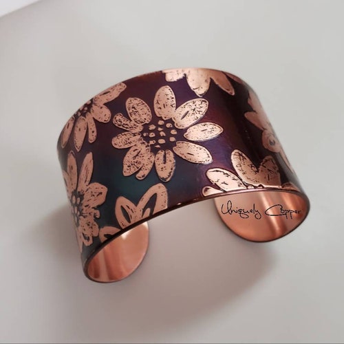 Copper Anniversary Gift Copper Jewelry Copper Bracelet Etsy
