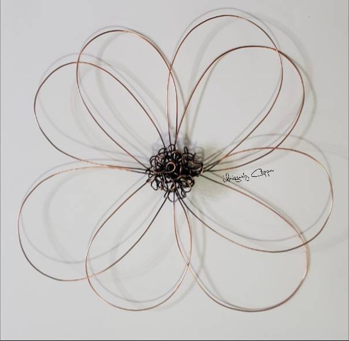Copper Wire Flower Copper Flower Wire Flower Copper Etsy