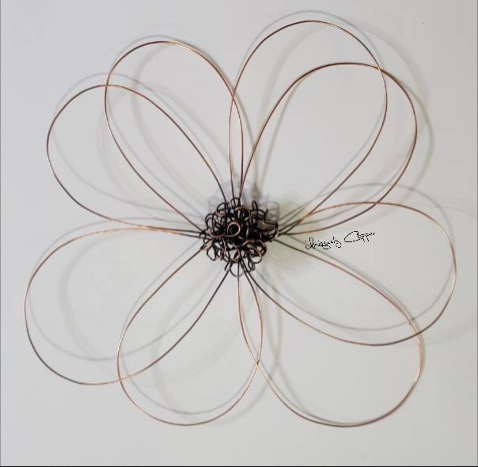 Copper Wire Flower Copper Flower Wire Flower Copper Etsy
