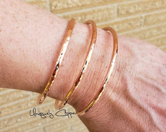 Bracelet en cuivre, bracelet wrap en cuivre, 7e anniversaire du cuivre, cadeau pour femme, cadeau pour elle, style minimaliste, élégant, bijoux en cuivre,