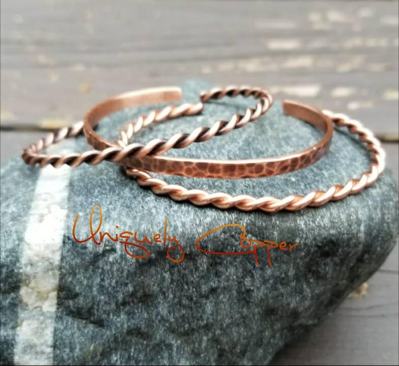 Copper Bracelets Copper Bangle Twisted Copper Copper Cuff - Etsy
