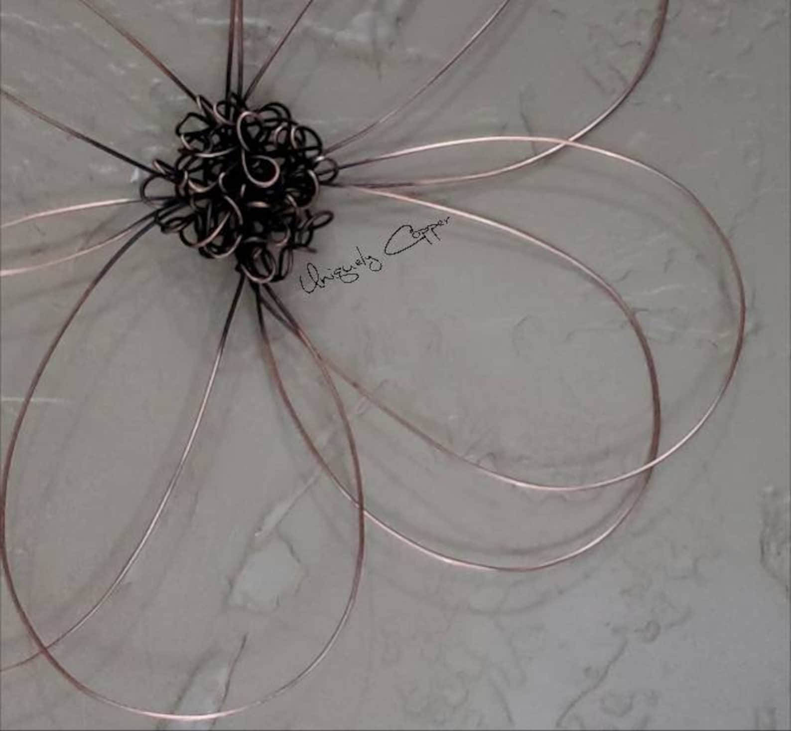 Copper Wire Flower Copper Flower Wire Flower Copper Etsy