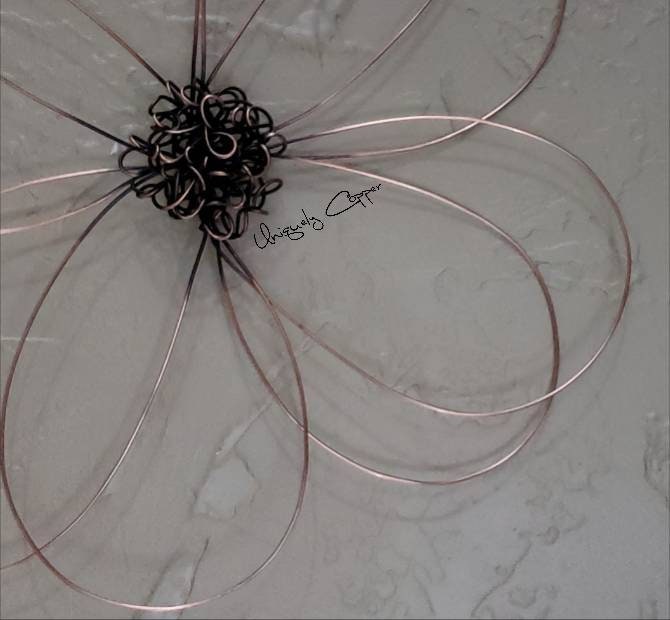 Copper Wire Flower Copper Flower Wire Flower Copper Etsy