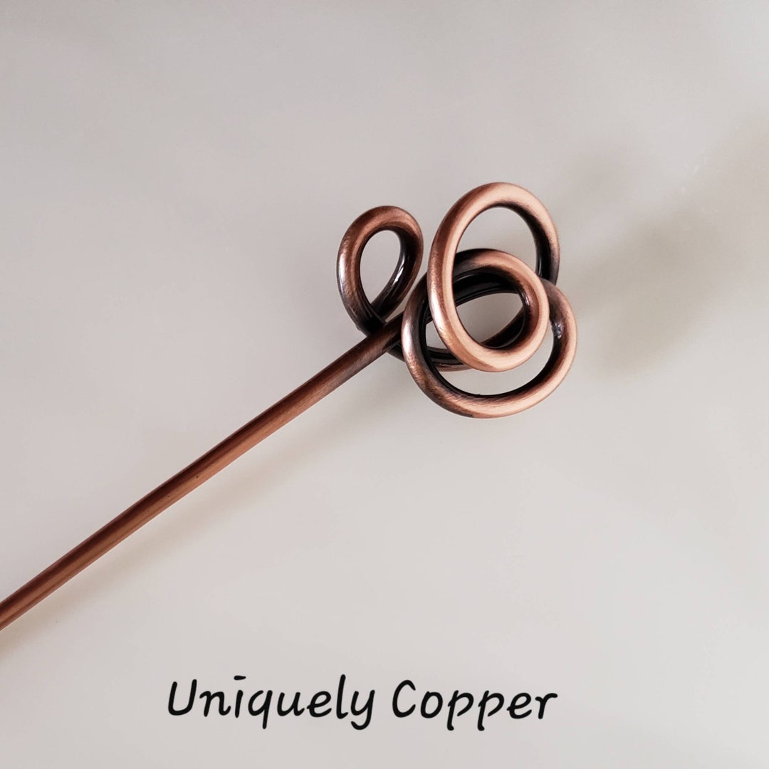 Copper Hair Pin, Copper Hair Stick, Hair Accessories, Copper Hair Accessory, Antiqued Copper