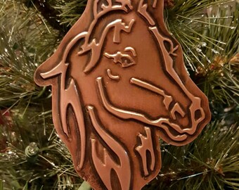 Horse Ornament, Copper Ornament, Christmas Ornament, Copper Horse Ornament, Horse Lover, Horse Lover Gift, Personalized  Ornament, Christmas