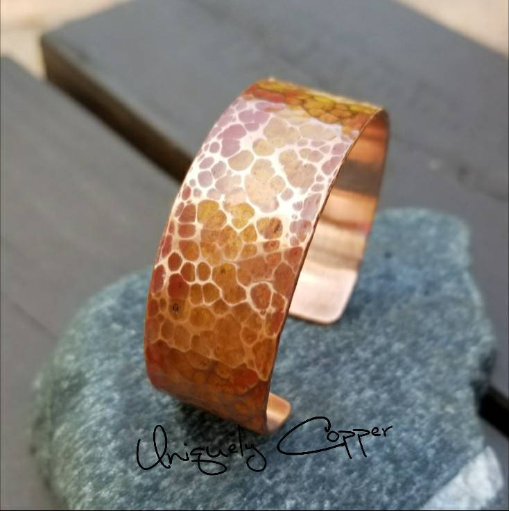 Copper Cuff Bracelet Copper Jewelry Copper Anniversary 7th Etsy